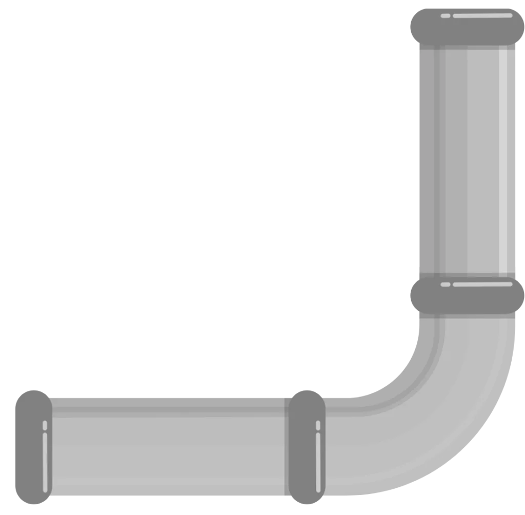 Modern plumbing pipe installation with clean PVC piping.