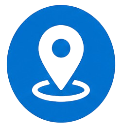 Blue circular location pin icon representing plumbing services across Los Angeles County.